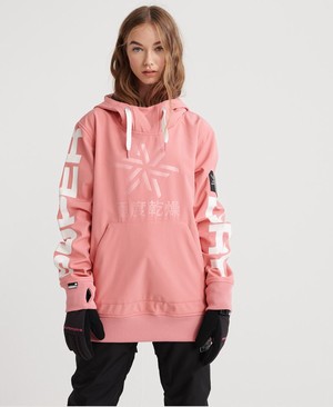 Superdry Snow Tech Hoodie Női Kabát Rózsaszín | IVPXW5318